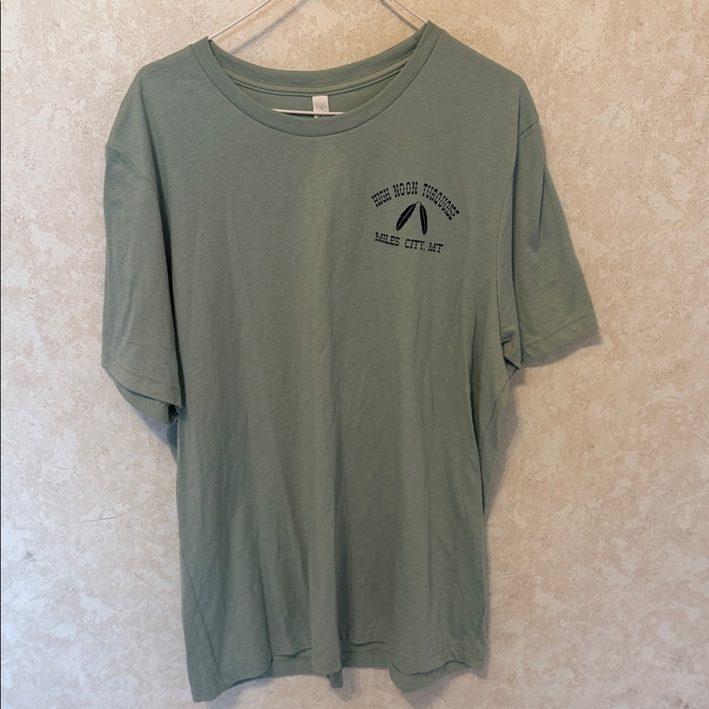 “High Noon Turquoise “ Miles CityBella Canvas Sage Green Men's Short Sleeve Tee